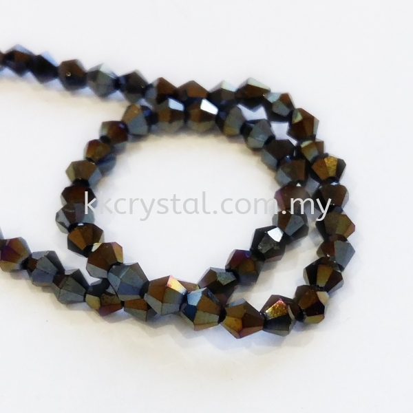 Crystal China, 4mm Bicone, B44 Jet AB Bicone 04mm Beads Kuala Lumpur (KL), Malaysia, Selangor, Klang, Kepong Wholesaler, Supplier, Supply, Supplies | K&K Crystal Sdn Bhd