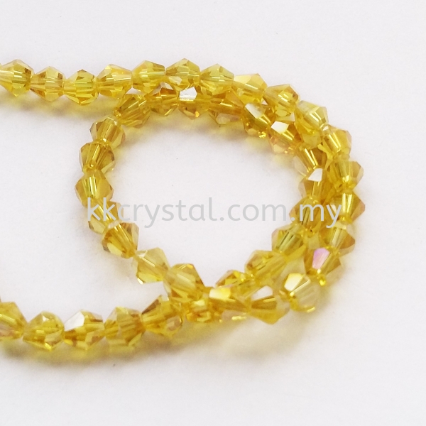 Crystal China, 4mm Bicone, B36 Citrine AB Bicone 04mm Beads Kuala Lumpur (KL), Malaysia, Selangor, Klang, Kepong Wholesaler, Supplier, Supply, Supplies | K&K Crystal Sdn Bhd