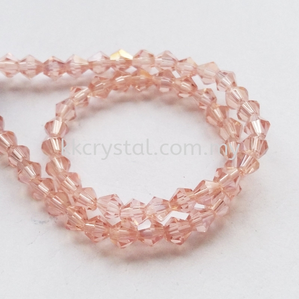 Crystal China, 4mm Bicone, B50 Peach AB Bicone 04mm Beads Kuala Lumpur (KL), Malaysia, Selangor, Klang, Kepong Wholesaler, Supplier, Supply, Supplies | K&K Crystal Sdn Bhd