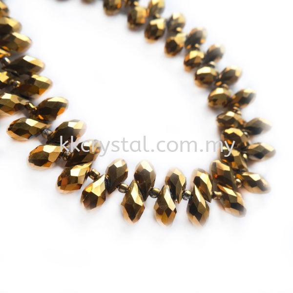 Crystal China, 13mm Teardrop, B77 Metalic Gold Teardrop 13mm  Beads Kuala Lumpur (KL), Malaysia, Selangor, Klang, Kepong Wholesaler, Supplier, Supply, Supplies | K&K Crystal Sdn Bhd