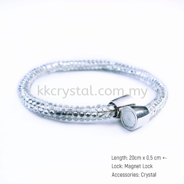 Skinny Bolster Bracelet, A18 White Skinny Bolster Bracelet Bracelet Jewerly Kuala Lumpur (KL), Malaysia, Selangor, Klang, Kepong Wholesaler, Supplier, Supply, Supplies | K&K Crystal Sdn Bhd