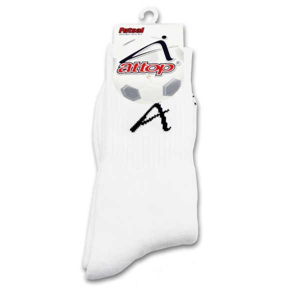 ATTOP FUTSAL SOCKS AS08 WHITE Futsal Socks Footwear Kuala Lumpur (KL), Malaysia, Selangor, Pandan Indah Manufacturer, Supplier, Supply, Supplies | Azzurri Enterprise Sdn Bhd