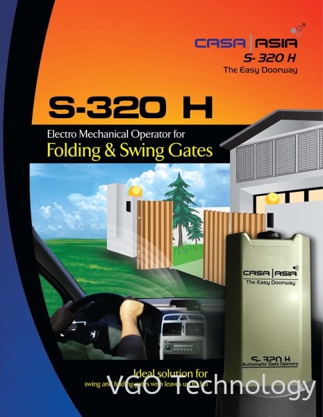 Casa Asia S-320H Swing & Folding Gate Autogate Penang, Butterworth, Malaysia System, Supplier, Supply, Installation | VGO Technology