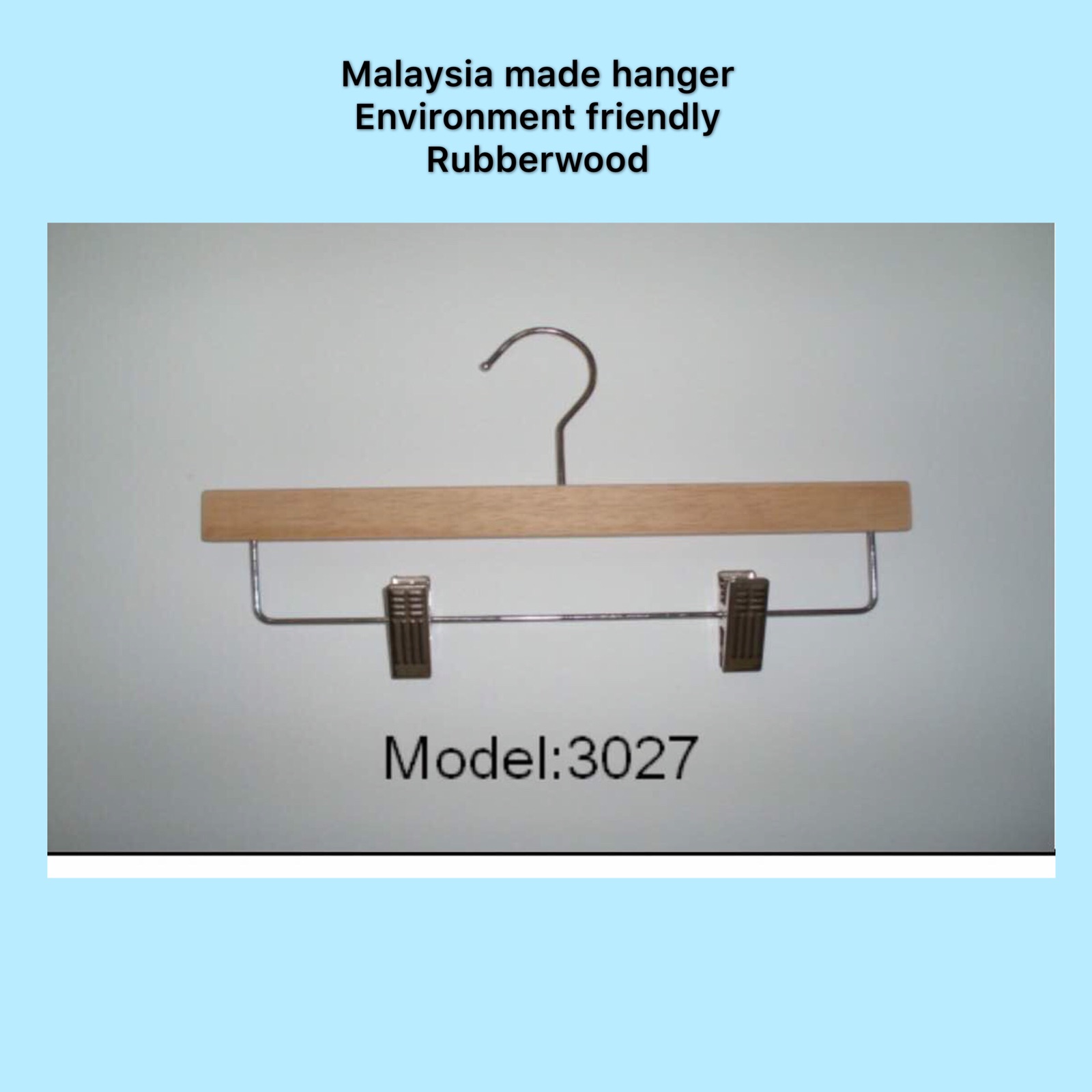 Trouser clamp hanger Hanger With Bar