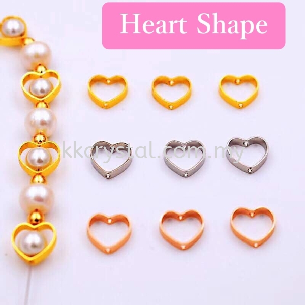 Diverter, Heart Shape, 10mm, 0283017, 50pcs/pkt  Connectors  Jewelry Findings, White Gold Plating Kuala Lumpur (KL), Malaysia, Selangor, Klang, Kepong Wholesaler, Supplier, Supply, Supplies | K&K Crystal Sdn Bhd