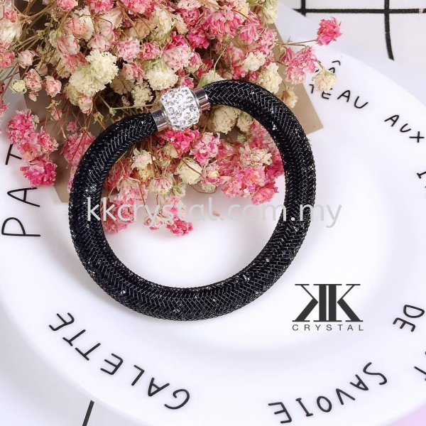 Stardust Bracelet, Single Loop, CC16 Black Stardust Bracelet  Bracelet  Jewerly Kuala Lumpur (KL), Malaysia, Selangor, Klang, Kepong Wholesaler, Supplier, Supply, Supplies | K&K Crystal Sdn Bhd