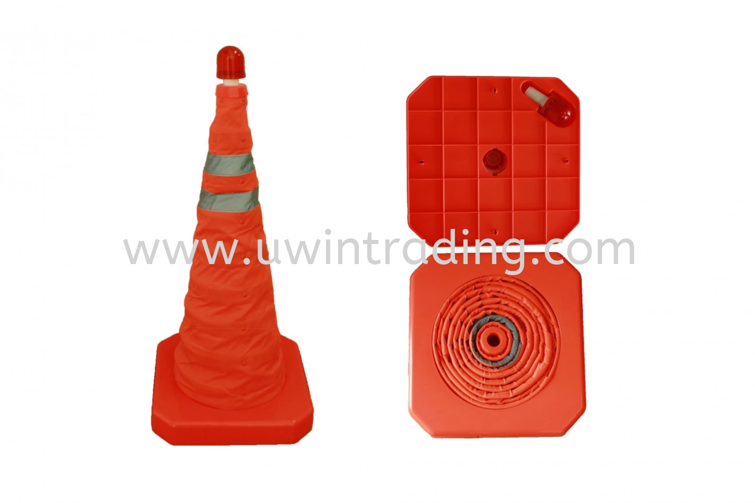 Retractable Traffic Cone c/w Light 