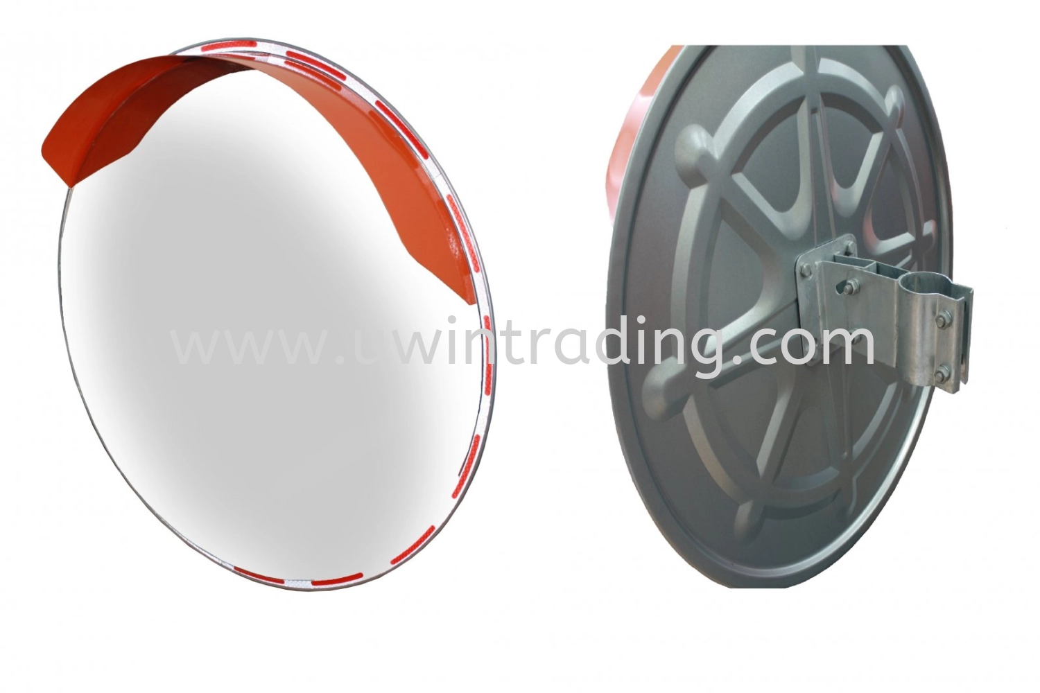 Outdoor Stainless Steel Convex Mirror c/w Bracket