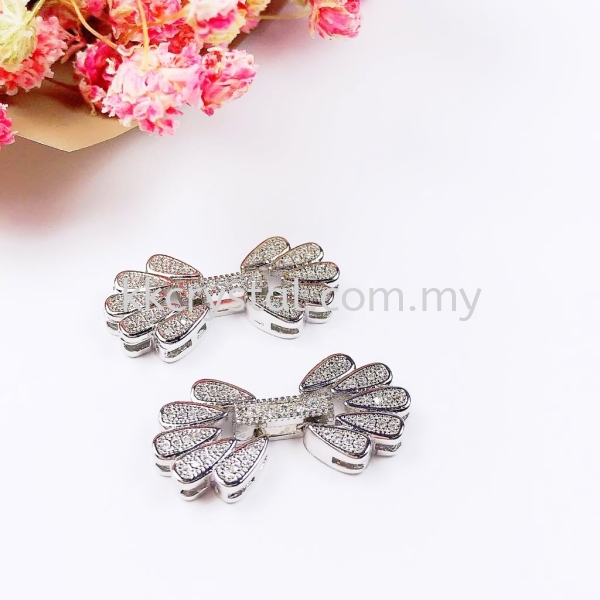 Clasp Bear's Paw, Code B198413, White Gold Plated, 2pcs/pkt Clasp  Jewelry Findings, White Gold Plating Kuala Lumpur (KL), Malaysia, Selangor, Klang, Kepong Wholesaler, Supplier, Supply, Supplies | K&K Crystal Sdn Bhd