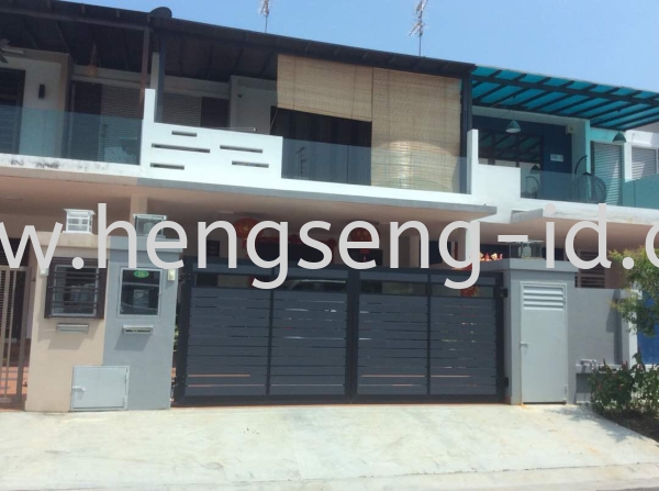  Stainless Steel Main Door JB, Johor Bahru, Bandar Uda Utama Design, Service | Heng Seng Interior Design & Renovation