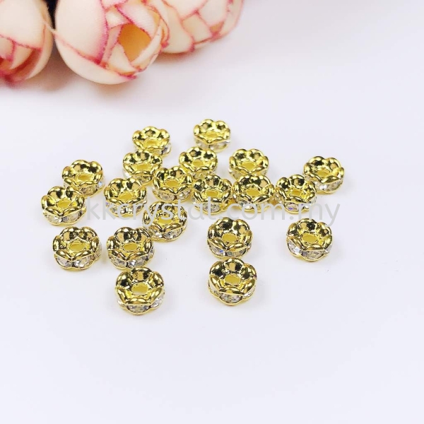 Seperator Rondelle, Curve, 6mm, Gold Plating, 20pcs/pkt Spacer, Rondelle  Jewelry Findings Kuala Lumpur (KL), Malaysia, Selangor, Klang, Kepong Wholesaler, Supplier, Supply, Supplies | K&K Crystal Sdn Bhd