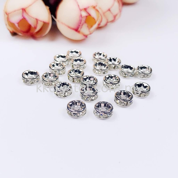 Seperator Rondelle, 6mm, Silver Plating, 20pcs/pkt Spacer, Rondelle  Jewelry Findings Kuala Lumpur (KL), Malaysia, Selangor, Klang, Kepong Wholesaler, Supplier, Supply, Supplies | K&K Crystal Sdn Bhd