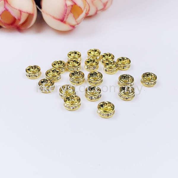 Seperator Rondelle, 5mm, Gold Plating, 20pcs/pkt Spacer, Rondelle  Jewelry Findings Kuala Lumpur (KL), Malaysia, Selangor, Klang, Kepong Wholesaler, Supplier, Supply, Supplies | K&K Crystal Sdn Bhd