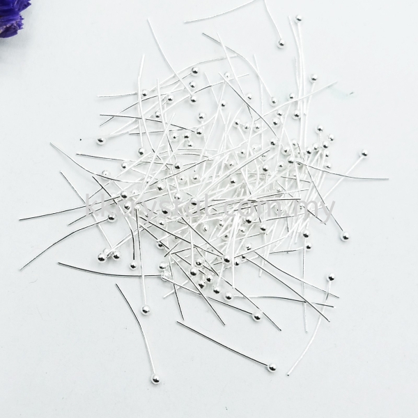 Ball Pin, 0.5x2cm, Silver Plating Headpins, Eyepins  Jewelry Findings Kuala Lumpur (KL), Malaysia, Selangor, Klang, Kepong Wholesaler, Supplier, Supply, Supplies | K&K Crystal Sdn Bhd