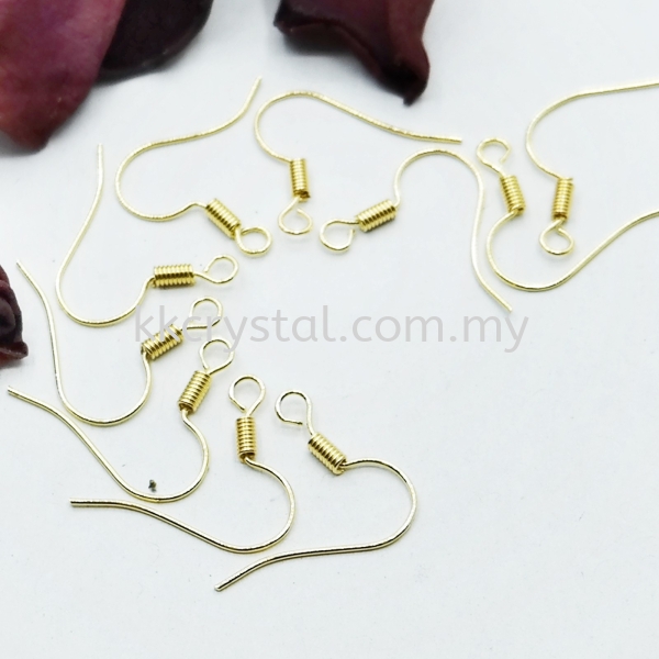 Fish Hook & Coil, Gold Plating Earring Findings  Jewelry Findings Kuala Lumpur (KL), Malaysia, Selangor, Klang, Kepong Wholesaler, Supplier, Supply, Supplies | K&K Crystal Sdn Bhd
