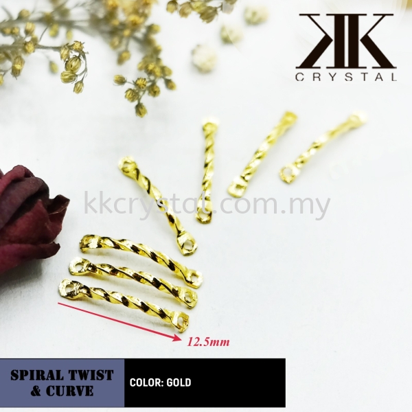 Spiral, Twist & Curve, Gold Plating Connectors  Jewelry Findings Kuala Lumpur (KL), Malaysia, Selangor, Klang, Kepong Wholesaler, Supplier, Supply, Supplies | K&K Crystal Sdn Bhd