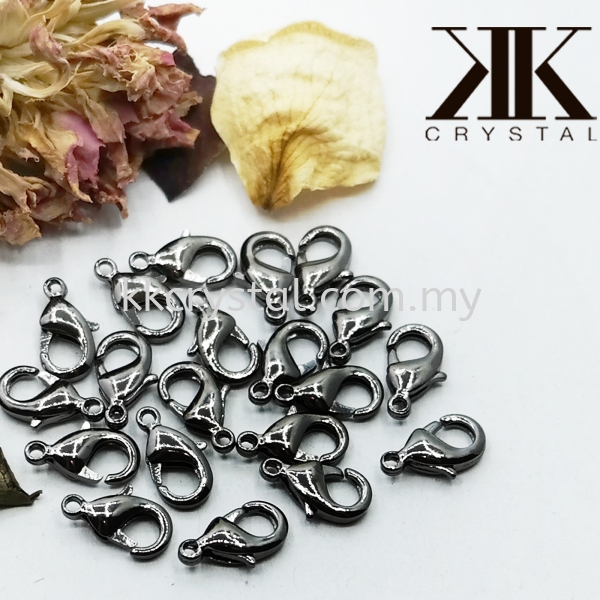 Clasp Lobster, 7x12mm, Black, 20pcs/pkt Clasp   Jewelry Findings Kuala Lumpur (KL), Malaysia, Selangor, Klang, Kepong Wholesaler, Supplier, Supply, Supplies | K&K Crystal Sdn Bhd