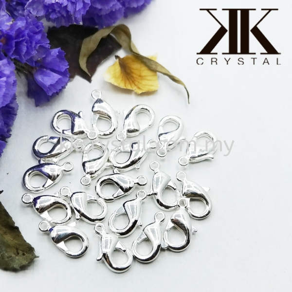 Clasp Lobster, 7x12mm, Silver Plating, 20pcs/pkt Clasp   Jewelry Findings Kuala Lumpur (KL), Malaysia, Selangor, Klang, Kepong Wholesaler, Supplier, Supply, Supplies | K&K Crystal Sdn Bhd