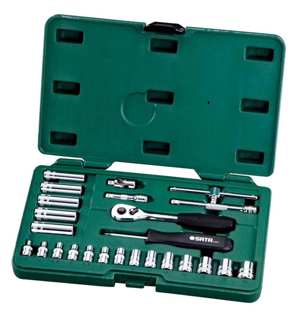 Sata 1/4''Drive 6Point Metric Socket Set 09001