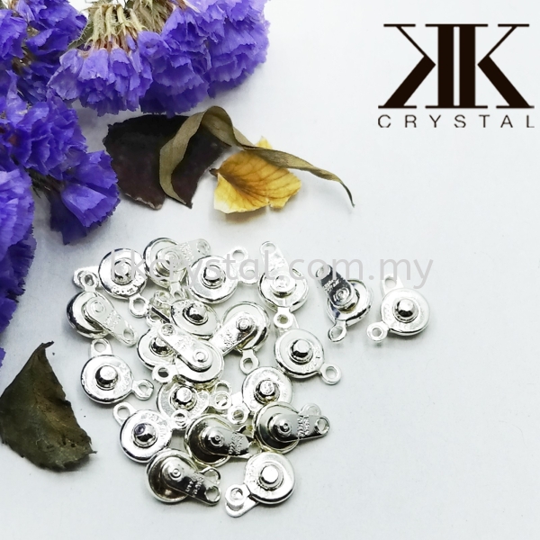 Clasp Button, 7x14mm, SIlver Plating, 20pcs/pkt Clasp   Jewelry Findings Kuala Lumpur (KL), Malaysia, Selangor, Klang, Kepong Wholesaler, Supplier, Supply, Supplies | K&K Crystal Sdn Bhd