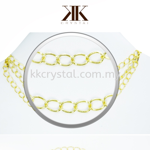 Chain Curb 160#, Gold Plating 012038, 2meters/pack Bulk Chain  Jewelry Findings Kuala Lumpur (KL), Malaysia, Selangor, Klang, Kepong Wholesaler, Supplier, Supply, Supplies | K&K Crystal Sdn Bhd