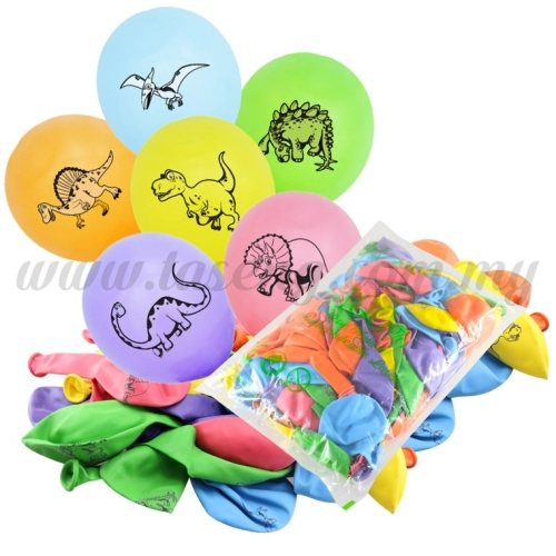 12inch Dinosaurs 1 Side Printed Balloons 50pcs  (B-SR12-DI50)