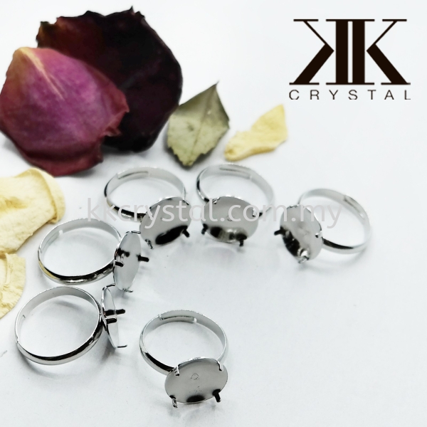 Ring with Round Disc, 12mm, Plated, 003010, 10pcs/pack Ring Base Jewelry Findings Kuala Lumpur (KL), Malaysia, Selangor, Klang, Kepong Wholesaler, Supplier, Supply, Supplies | K&K Crystal Sdn Bhd