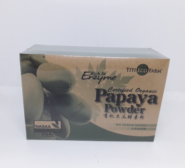 TITI RCO FARM PAPAYA POWDER-ORGANIC-2G*36'S POWDER SUPPLEMENTS Selangor, Malaysia, Kuala Lumpur (KL), Petaling Jaya (PJ) Supplier, Supply, Supplies, Wholesaler | Organic Trend (001938375-K)OWNERSHIP BY EXIM ORGANIC & NATURAL FOOD SDN BHD