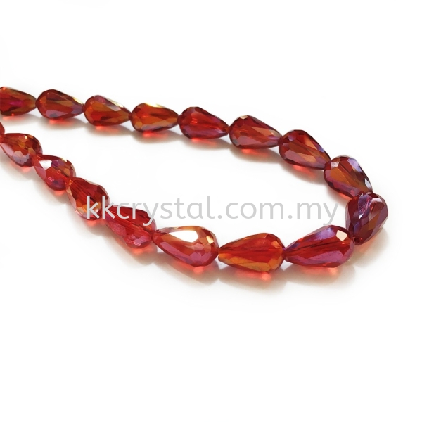 Crystal China, Teardrop 10mm, B46 Siam AB Teardrop 10mm Beads Kuala Lumpur (KL), Malaysia, Selangor, Klang, Kepong Wholesaler, Supplier, Supply, Supplies | K&K Crystal Sdn Bhd