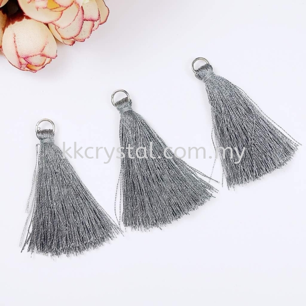 Tassel, Code 03#, Color 20#, 5.5cm, Grey, 10pcs/pack Tassel Jewelry Findings Kuala Lumpur (KL), Malaysia, Selangor, Klang, Kepong Wholesaler, Supplier, Supply, Supplies | K&K Crystal Sdn Bhd