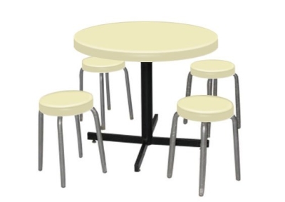 KD33R - FIBRE GLASS TABLE WITH CHAIR