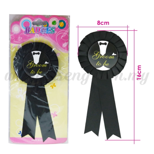 Badges Groom *Black (DU-BAD-01BK)