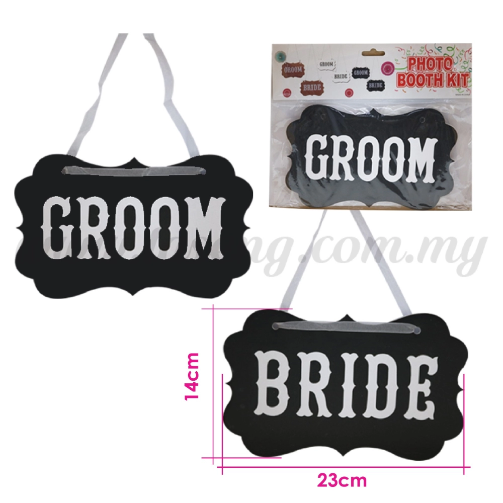 Display Board *Groom & Bride - Black (DB-WD-01BK)