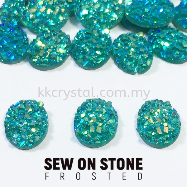 Sew On Stone, Frosted, Code 01# Oval, 8*10mm, 003# Aquamarine 2x, 25pcs/pack (BUY 1 GET 1 FREE) Sew On Stone, Frosted Sew On Kuala Lumpur (KL), Malaysia, Selangor, Klang, Kepong Wholesaler, Supplier, Supply, Supplies | K&K Crystal Sdn Bhd