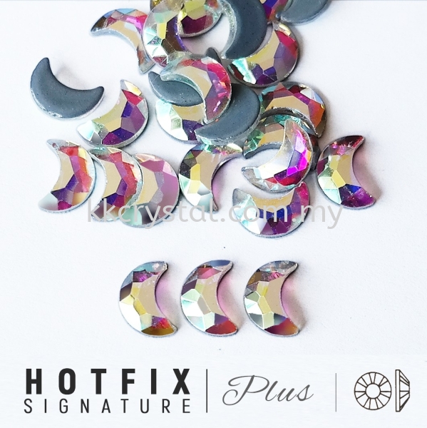 Signature PLUS, Special Shape, Code 824# Moon Flat Back, 5.5x8mm, Crystal AB, 144pcs/pkt Hotfix Signature PLUS - Special Shape Hotfix Kuala Lumpur (KL), Malaysia, Selangor, Klang, Kepong Wholesaler, Supplier, Supply, Supplies | K&K Crystal Sdn Bhd