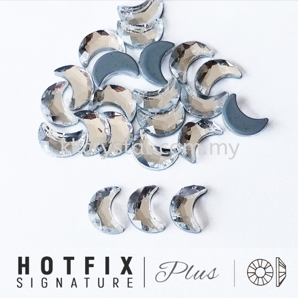 Signature PLUS, Special Shape, Code 824# Moon Flat Back, 5.5x8mm, Crystal , 144pcs/pkt Hotfix Signature PLUS - Special Shape Hotfix Kuala Lumpur (KL), Malaysia, Selangor, Klang, Kepong Wholesaler, Supplier, Supply, Supplies | K&K Crystal Sdn Bhd