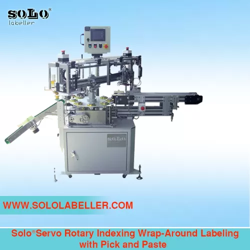 Wrap Around Labeling Machine with Pick and Paste (Servo Rotary Indexing)