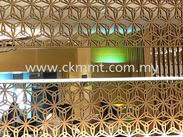Restaurant Decorated With Titanium Coating  Decorative Lattice Panel Johor Bahru (JB), Malaysia Supplier, Suppliers, Supply, Supplies | CKM Metal Technologies Sdn Bhd