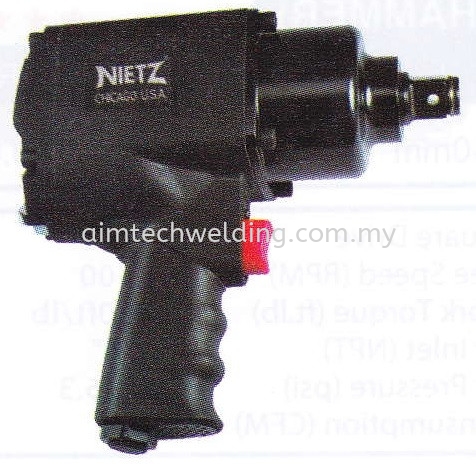 MEDIUM DUTY 3/4" DR. IMPACT WRENCH PNEUMATIC TOOLS NIETZ PRODUCT Selangor, Malaysia, Kuala Lumpur (KL), Shah Alam Supplier, Supply, Rental, Repair | Aim Tech Welding System Sdn Bhd