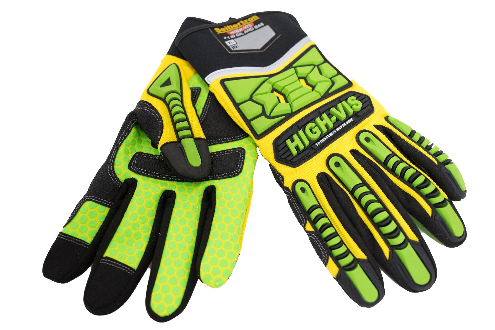 Seibertron HIGH-VIS SDXG2 Dexterity Super Grip GEL Oil & Gas Anti-Vibration Impact Protection Safety Gloves CE EN388 4131