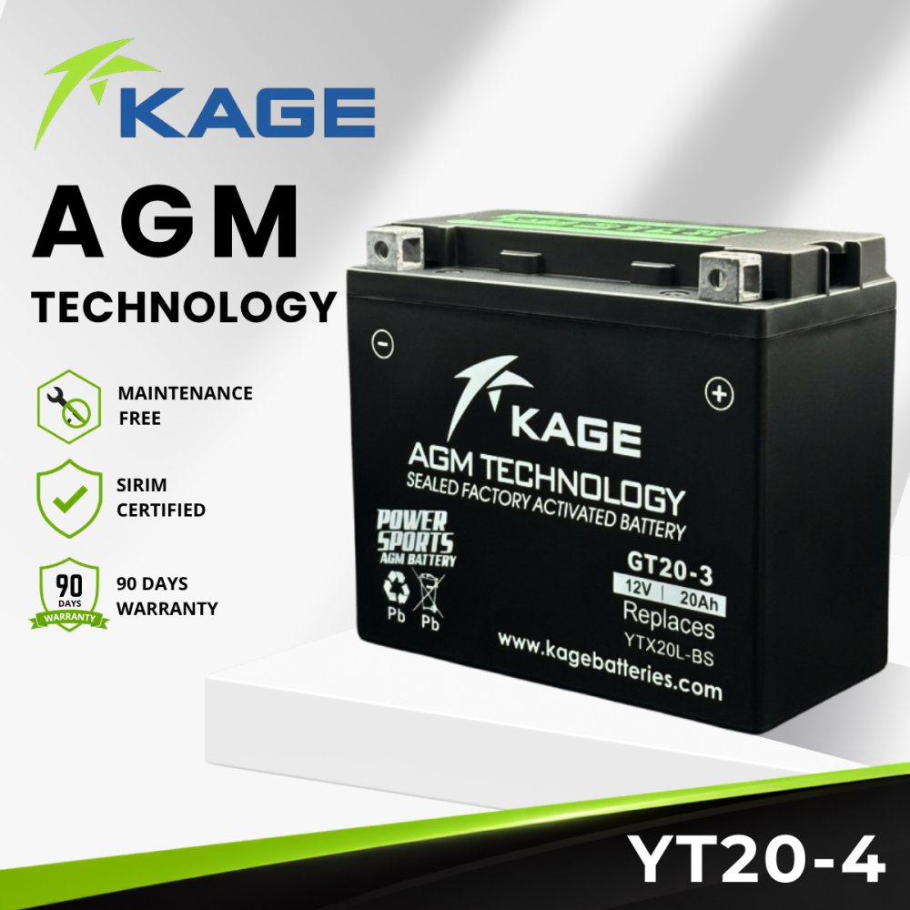 YT20-4 KAGE - Batero Honda GOLD WING GL 1800/HARLEY DAVIDSON CVO FLST