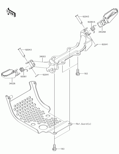 FOOTRESTS KLX110L 2017 Parts Diagrams KAWASAKI PARTS Kuala Lumpur (KL), Malaysia, Selangor Dealer, Supplier, Supply, Supplies | MotorSim Sdn Bhd