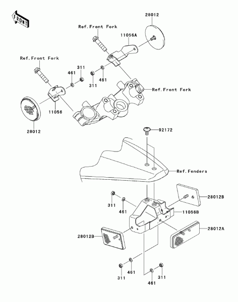  REFLECTORS(CN) KLX110 2017 Parts Diagrams KAWASAKI PARTS Kuala Lumpur (KL), Malaysia, Selangor Dealer, Supplier, Supply, Supplies | MotorSim Sdn Bhd