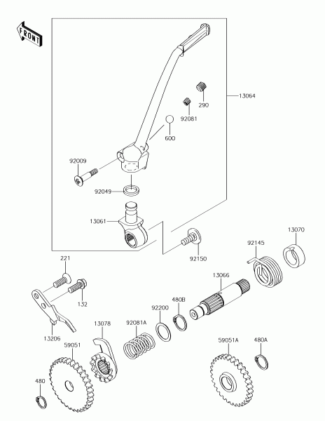 KICKSTARTER MECHANISM KX85 2017 Parts Diagrams KAWASAKI PARTS Kuala Lumpur (KL), Malaysia, Selangor Dealer, Supplier, Supply, Supplies | MotorSim Sdn Bhd