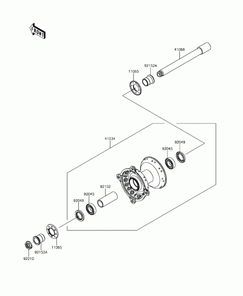 FRONT HUB KX250F 2017 Parts Diagrams KAWASAKI PARTS Kuala Lumpur (KL), Malaysia, Selangor Dealer, Supplier, Supply, Supplies | MotorSim Sdn Bhd