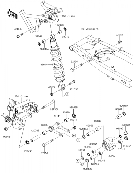 SUSPENSION/SHOCK ABSORBER KLX150L 2017 Parts Diagrams KAWASAKI PARTS Kuala Lumpur (KL), Malaysia, Selangor Dealer, Supplier, Supply, Supplies | MotorSim Sdn Bhd