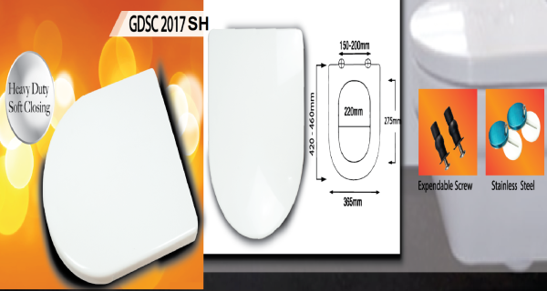 Heavy Duty Soft Closing GDSC 2017 SH Toilet Seat Cover Malaysia, Selangor, Kuala Lumpur (KL), Banting Supplier, Suppliers, Supply, Supplies | Goldolphin (M) Sdn Bhd