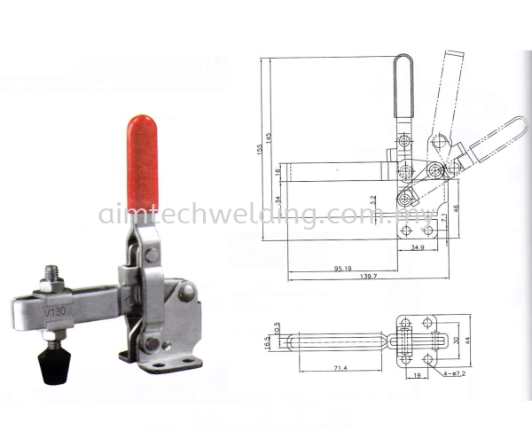 GH12130 VERTICAL HANDLE TOGGLE CLAMP HOLDING TOOLS NIETZ PRODUCT Selangor, Malaysia, Kuala Lumpur (KL), Shah Alam Supplier, Supply, Rental, Repair | Aim Tech Welding System Sdn Bhd