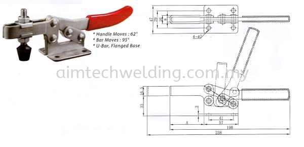 GH203F HORIZONTAL HANDLE TOGGLE CLAMP HOLDING TOOLS NIETZ PRODUCT Selangor, Malaysia, Kuala Lumpur (KL), Shah Alam Supplier, Supply, Rental, Repair | Aim Tech Welding System Sdn Bhd