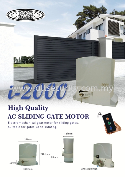 i-2000 AC SLIDING MOTOR DoorGuard Auto Gate System Singapore, Johor, Senai, Selangor, Seremban, Malaysia Manufacturer, Supplier, Supply, Supplies | AST Automation Pte Ltd
